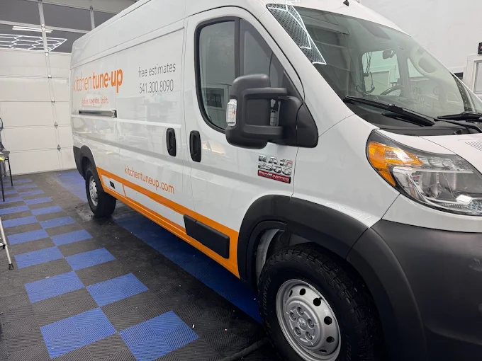 Commercial van wrap for Kitchen Tune-Up franchise — Blue Rose Wraps Springfield OR